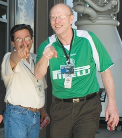 Tim (R), with Rudy Hernandez